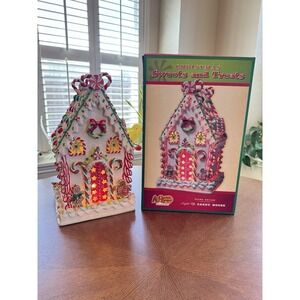 Cracker Barrel Christmas Sweets & Treats Light Up Candy House w/ Box - Very Rare